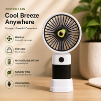 Portable USB Rechargeable Handheld & Desktop Fan — photo 3
