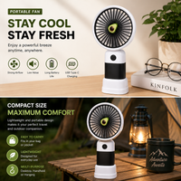 Portable USB Rechargeable Handheld & Desktop Fan — photo 2