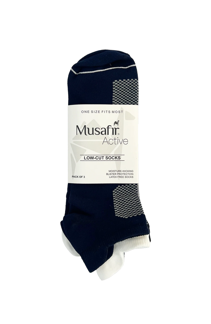MUSAFIR ACTIVE LOW CUT SOCKS (PACK OF 3)