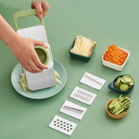Premium Stainless Steel Vegetable Cutter – Multi-Blade Vegetable Slicer & Grater — photo 1